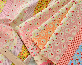 Pastoral Floral Cherry Strawberry fabric, fruit and flowers fabric , fabric crafting, quilting fabric, craft fabric, cotton fabric, florals