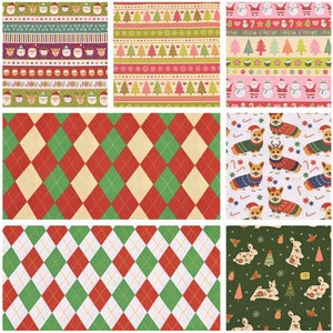 Christmas Wind Cartoon Snowman Koki Dog Cat fabric, dog Christmas material, cotton quilting fabric Cotton diy manual Craft cartoon kids