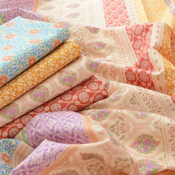 Vintage Style Bohemian Mandala 100% Cotton Fabric Sewing DIY Handmade，Bohemian Fabric Printed Handmade Designer Printed Cotton Fabric