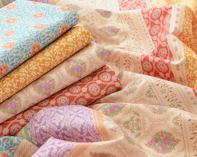 Vintage Style Bohemian Mandala 100% Cotton Fabric Sewing DIY Handmade，Bohemian Fabric Printed Handmade Designer Printed Cotton Fabric