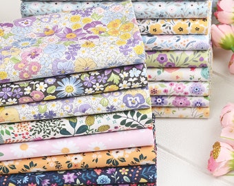 32 styles Premium 100% Cotton Tiny Floral Fabric,  Floral Cotton Fabric Shabby Chic Flower Cotton Fabric Collection ,Small Print Sewing Craf