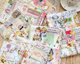 100% cotton Thin poplin fabric Vintage Newspaper Doll Girls Fabric/Cute Paper Doll Girl cotton fabric Material DIY Handmade Textile Tissue