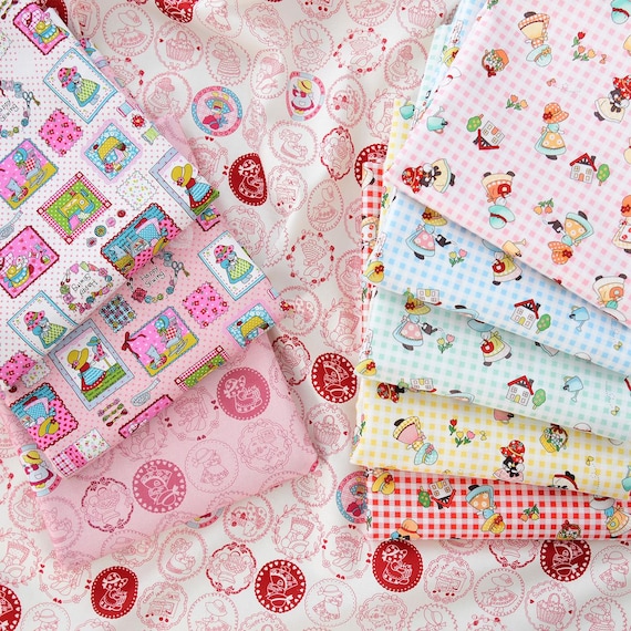 Sweet Little Girls Fabric, Cute Girls, 100% Cotton Fabric forest Priced by the HALF Yard | For Sewing, Quilting and Crafts
