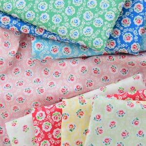 8 Colors, Small Print, cotton Thin poplin fabric spring Floral Tiny Print Fabric , Leaf fabric, craft and clothing, quilting Handmade fabric