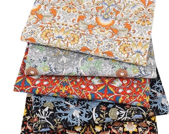 9 Arten Blumen BaumwollstoffVintage William Morris Baumwollstoff Kollektion Vintage Blumengarten Premium Baumwollstoff