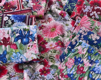 100% Cotton Vintage Floral Cotton Fabric Flower Fabric Floral Fabric  Cotton Quilting Fabric，diy project sofa home decor floral print fabric
