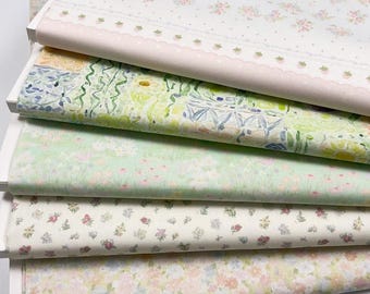 100% Cotton fabric Tiny Print Cotton Floral Fabric beautiful rose fabric, Spring Green fabric, craft and clothing, quilting Handmade fabric