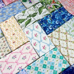 Tissu campanule 100 % coton Tissu uni tulipe Tissu en coton/fleurs aquarelles/tissu imprimé floral/:tissu Muguet