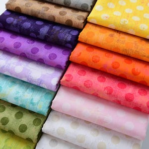 Prickigt bomullstyg Grönt blått rosa svart grått vitt tyg Bomullstyg - Prickiga prickar 100 % bomull pyssel diy quilttyg