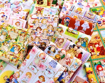 Tomato Girl 100% cotton Plain /high quality Vintage Paper Dolls Bakery Girls Fabric/ Paper Doll Girl fabric Cotton Novelty Quilting Fabric
