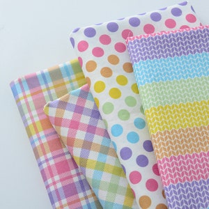 Tessuto 100% cotone Tessuto a quadri Tessuto a righe arcobaleno Tessuto a quadri Perfetto per l'artigianato, punto Nota tessuto Artigianato fai da te tessuto per trapuntatura