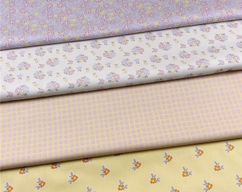 cotton Pastel Floral Pattern fabric spring Floral Tiny Print Cotton Green Floral Fabric , craft and clothing, quilting Handmade fabric
