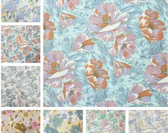 Vintage Big Flowers floral fabric 100% Cotton Fabric, colorful flower Fabric, flower Ethnic fabric Digital Print Cotton Craft