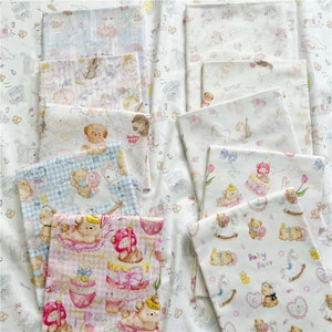 100% Cotton Fabric Cartoon animals Fabric Cats Pet dog Fabric Perfect for Crafting, Facemasks, Cushions, Craft