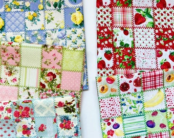 tissu patchwork vintage Flower Fruit 100% Cotton Fabric Fruit Girl Fabric for Crafting, handwork diy Jupes Craft Handmade fabric
