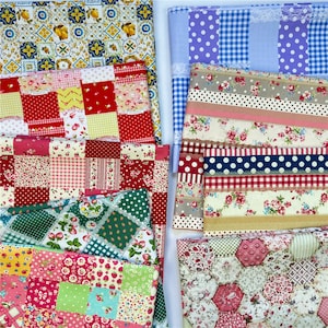 Cute patchwork strawberry flower fabric 100% Cotton Fabric red lattice Fabric for Crafting, handwork diy Skirts Craft Handmade fabric