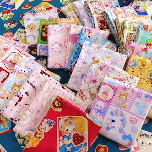 Showa Animals, Japan Cotton Fabric - Sweet Little animals animals Printed 100% Cotton Fabric BearFabric Needlework Fabric for Crafting