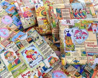 100% cotton Plain  Vintage Cartoon Newspaper Girl Bear Fabric/Cute Paper Doll Girl cotton fabric by the Half Yard DIY Handmade Craft