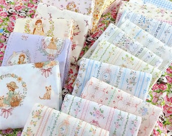 Tecido de algodão popeline fino com estampa digital de coelho e parede quadriculada - Tecido infantil, tecido para patchwork, artesanato, costura e confecção de roupas.