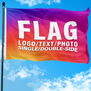 Custom Flag 3x5 ft 2x3/4x6 ft Print Image Logo Text Single 3 ply Double Sided  Advertising Personalized Gift Outdoor Banner Wall Decor