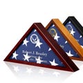 Customized Flag Case for Burial Flag 5' x 9.5' American Veteran Flag Box Real Glass Panel Memorial Flag Shadow Box with Personalized Name