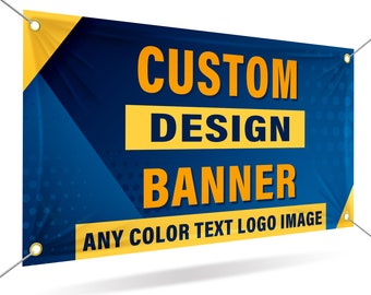 Custom Banner Polyester Personalized Full Color Banners Signs for Indoor Outdoor Events Retail Parties Image Logo Text Advertising Sign