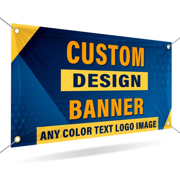 Custom Banner Polyester Personalized Full Color Banners Signs for Indoor Outdoor Events Retail Parties Image Logo Text Advertising Sign