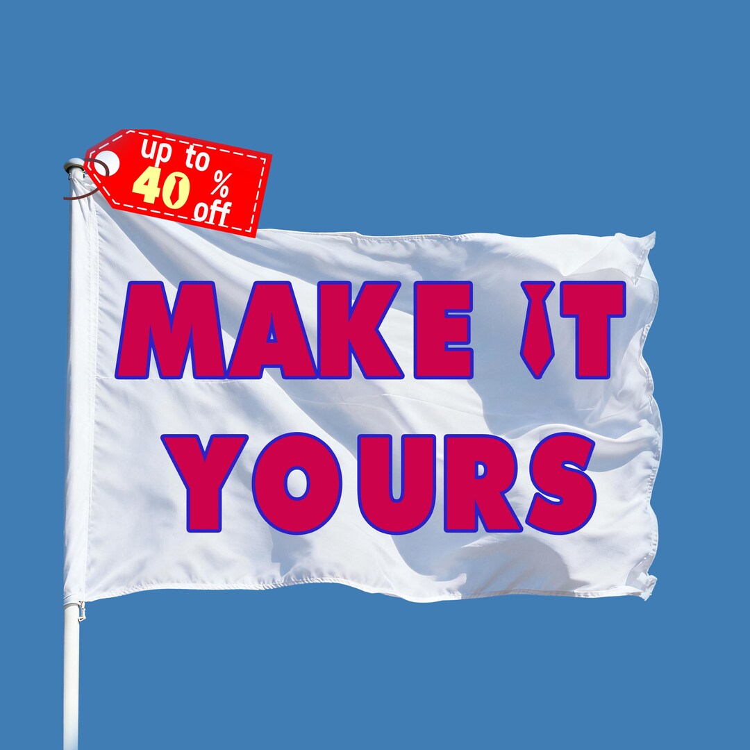 Custom Polyester Flag, Personalized Photo or Text Banner, Customized ...