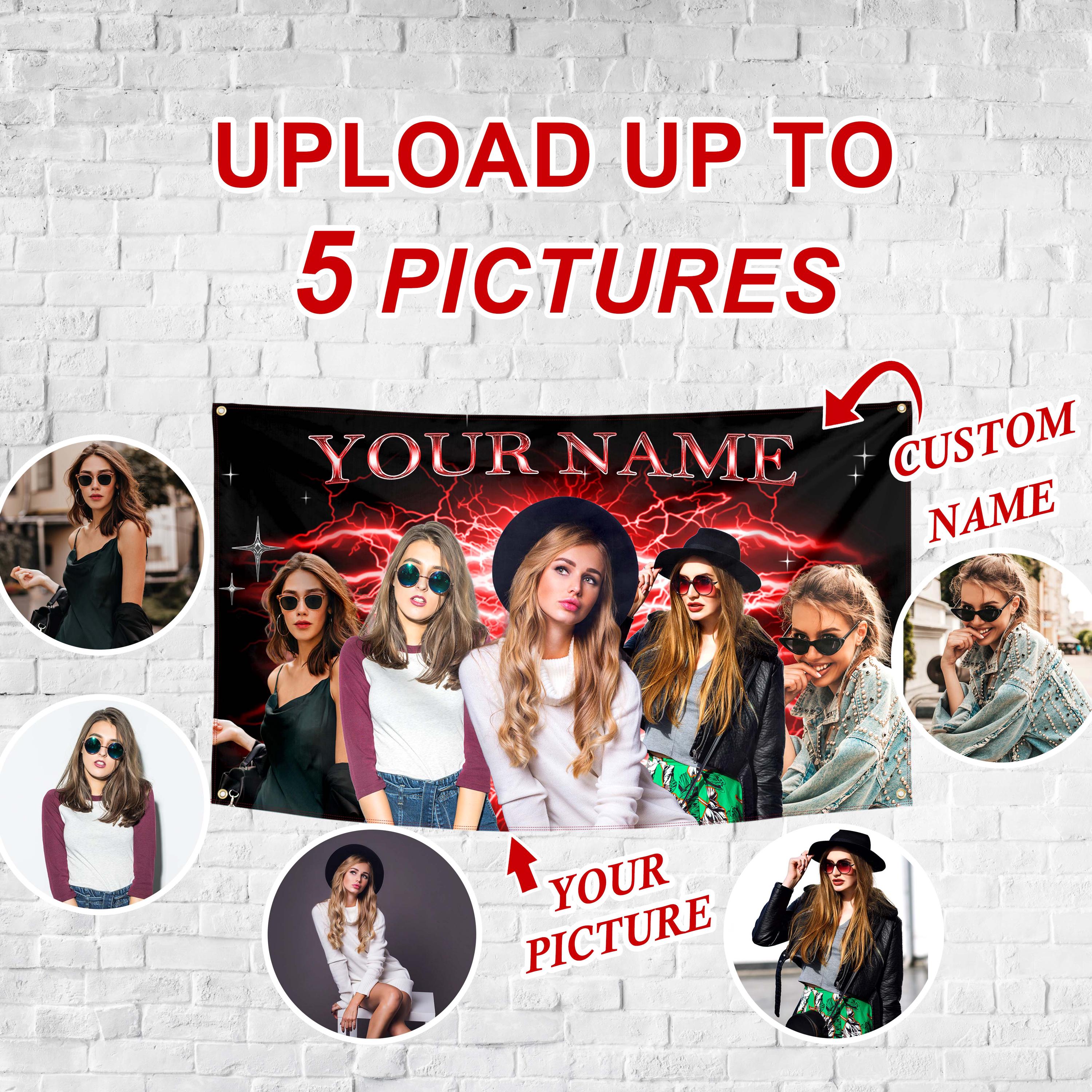 Custom Rapper Banies Custom Flag Print Image Custom Bootleg Rap Banner Personalized Gift ...