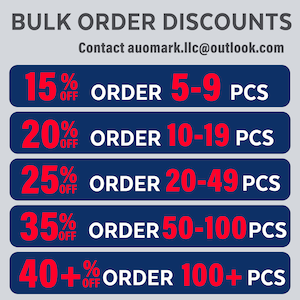 Puede incluir: Un gr&aacute;fico con fondo azul y texto blanco que muestra descuentos por compra al por mayor para un producto. Los descuentos son del 15% para pedidos de 5 a 9 piezas, del 20% para pedidos de 10 a 19 piezas, del 25% para pedidos de 20 a 49 piezas, del 35% para pedidos de 50 a 100 piezas y del 40% para pedidos de 100 piezas o m&aacute;s.