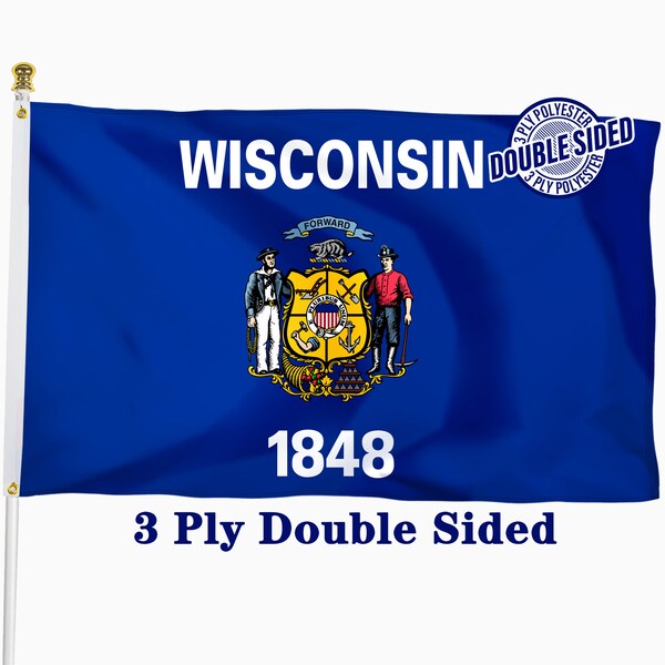 Wisconsin Flag Decor Etsy