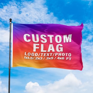 Custom Flag 3x5 ft 2x3/4x6 ft Print Image Logo Text Single 3 ply Double Sided  Advertising Personalized Gift Outdoor Banner Wall Decor