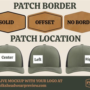 Gorra trucker con parche de cuero personalizado / Richardson 112 / Gorra personalizada con logotipo personalizado / Gorra snapback promocional con logotipo de empresa personalizado imagen 7