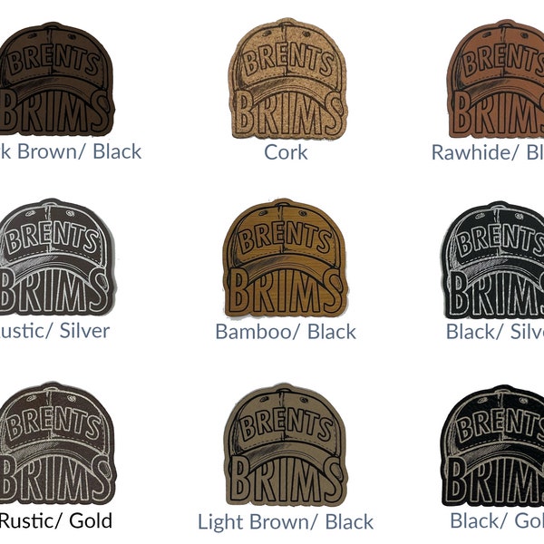 Custom Iron-On Leather Patches for Hats | Personalized Design | Perfect DIY for Caps and Visors