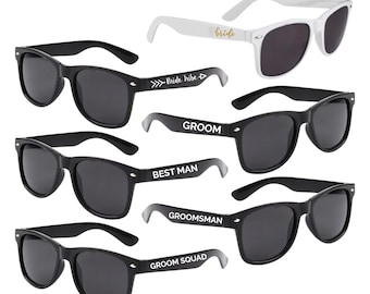 Groomsmen Sunglasses Bulk | Groom, Best Man & Groomsman Gift for Bachelor Party, Wedding, Groomsman Proposal | Gift Box for Groom Squad