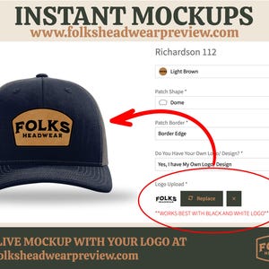 Custom Leather Patch Trucker Hat | Personalized Hat with Custom Logo | Custom Company Logo Snapback Promotional Gift image 2