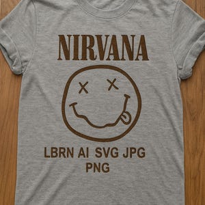 Nirvana Engraving File Svg, Png, LBRN2, AI, JPG.