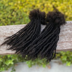 Textured Locs Extensions with Curly Ends Tips -100 human hair loc extensions | Permanent Dreadlock Extensions Human Hair