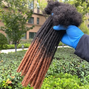 Honey Tips Human Hair Loc Extensions | Handmade with 100% Human Hair | Ombre Hair Loc Extensions