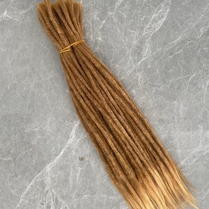 Straight Human Hair Deadlock Extensions / Single End Dreads / 20 Locks Per Bundle (work with Caucasian hair)