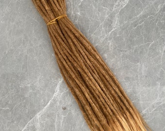 Handmade Straight Human Hair Dreadlock Extensions: Single End Dreads (20 Locks/Bundle)