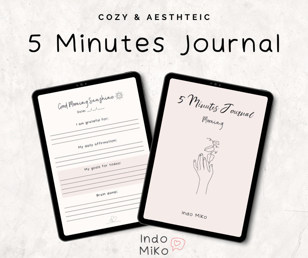 5 Minute Morning Journal | Digital Gratitude Journal | iPad Journal ...