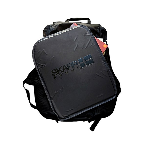 Skarr Armor School Backpack Bulletproof Level IIIA Soft Ballistic Panel 12"x15.5"  (backpack not included)