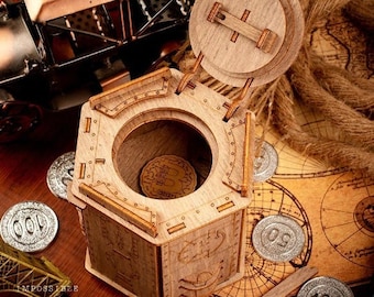 ESC WELT Fort Knox  - Escape Room in a Box -  Puzzle Games - Cash Puzzle Money Box - Wooden Puzzle