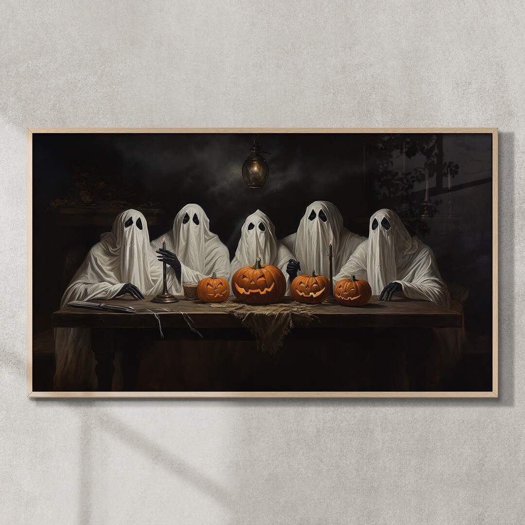 Halloween Ghosts & Pumpkins Frame TV Art (digital Download) - Etsy