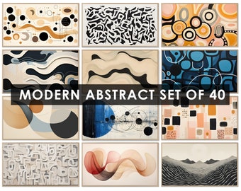 Samsung Frame TV Art: Modern Abstract Set of 40 (Digital Download)