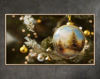Winter Landscape Christmas Ornament Samsung Frame TV Art (Digital Download)