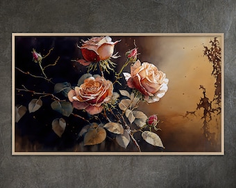 Valentine's Day Frame TV Art | Romantic Floral Digital Download ...
