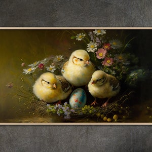 Samsung Frame TV art, Easter Egg Floral Painting Samsung Frame TV Art Home and Wall Décor Digital Download