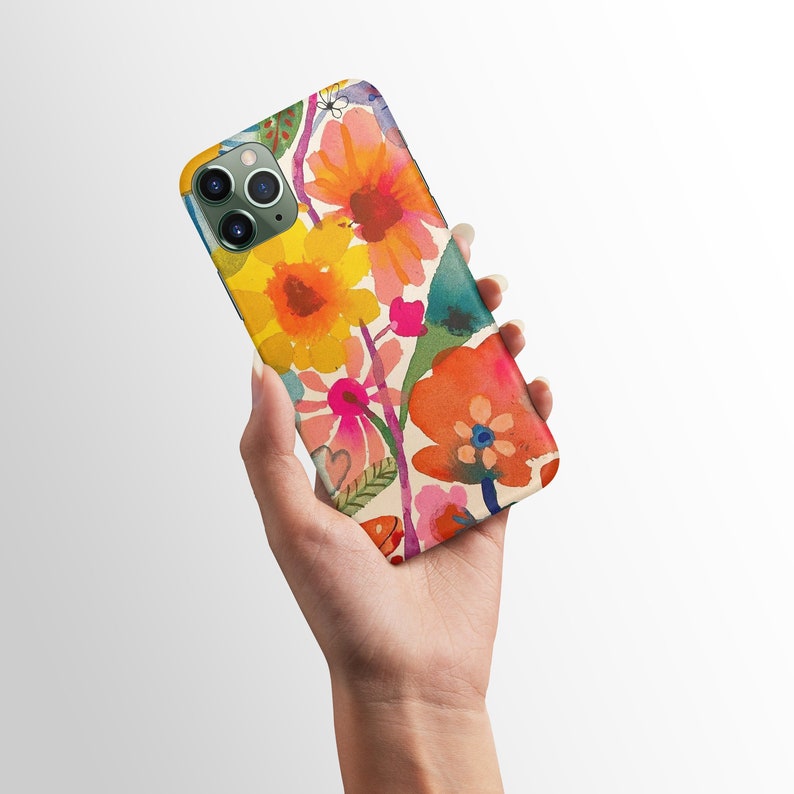 Oil Painting Style Flower Phone Case for iPhone 15 14 13 12 11 Pro Max Case, Cute iPhone 14 13 Plus Case Cover image 3